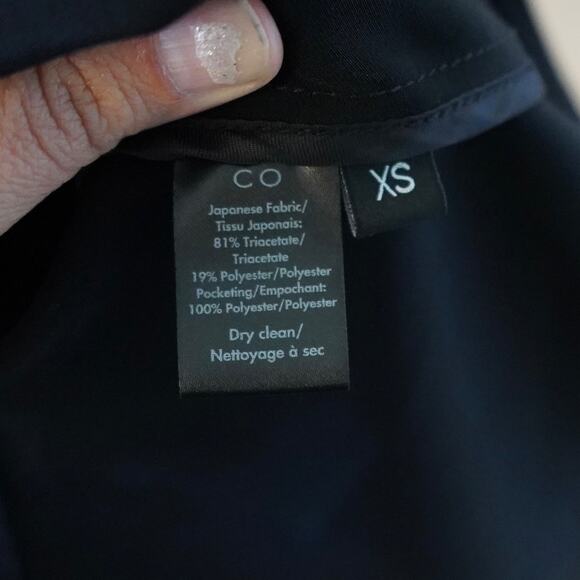 CO Essentials‎ Collection 2019 Long Sleeve Midi Dress Black Belted Sz XS - Picture 5 of 7